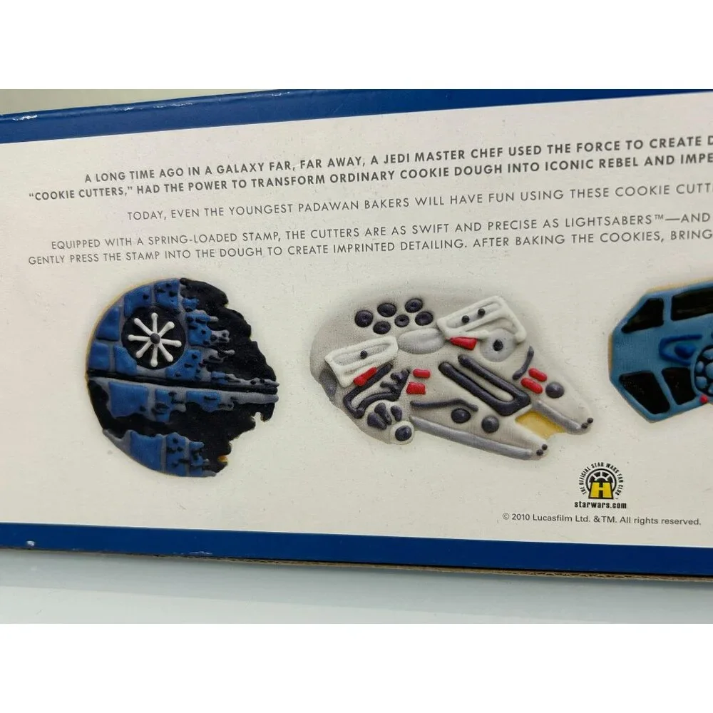 Williams-Sonoma Star Wars Cookie Press Stamp Cutters Death Star Millenium Falcon
